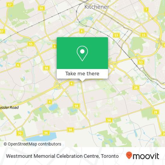 Westmount Memorial Celebration Centre map