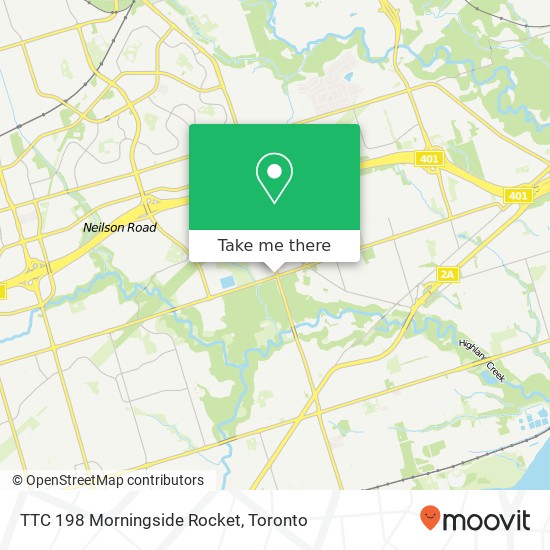 TTC 198 Morningside Rocket map