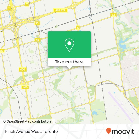 Finch Avenue West map