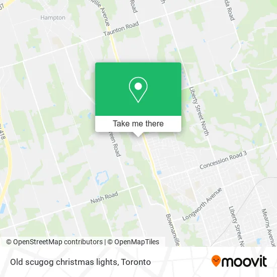 Old scugog christmas lights map