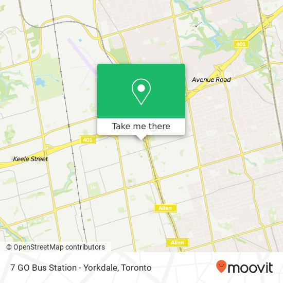 7 GO Bus Station - Yorkdale map