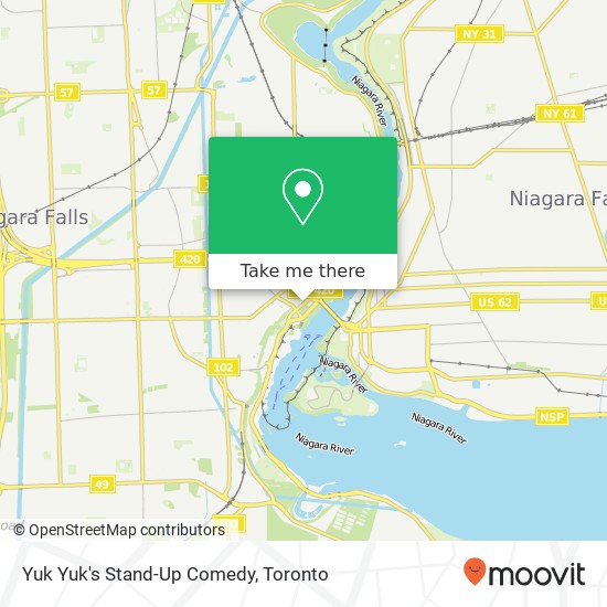 Yuk Yuk's Stand-Up Comedy map