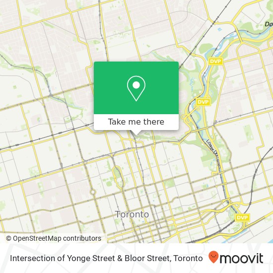 Intersection of Yonge Street & Bloor Street map