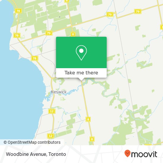 Woodbine Avenue map