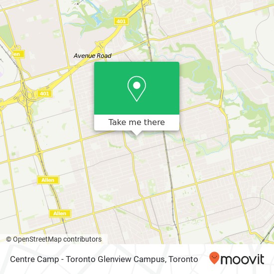 Centre Camp - Toronto Glenview Campus map