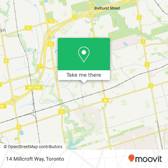 14 Millcroft Way map