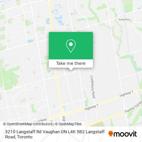 3210 Langstaff Rd Vaughan ON L4K 5B2 Langstaff Road map