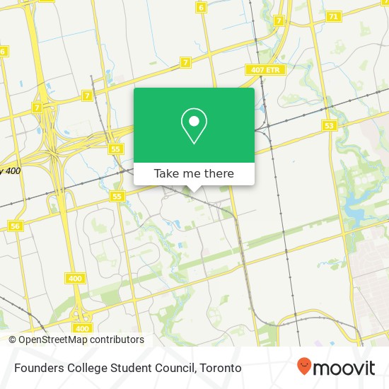 Founders College Student Council map