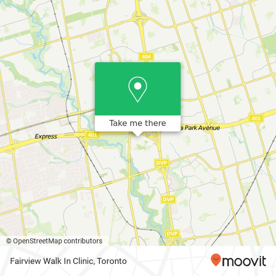 Fairview Walk In Clinic map