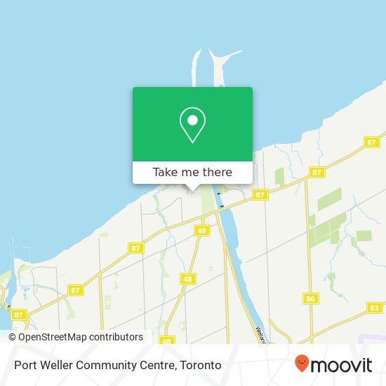 Port Weller Community Centre map