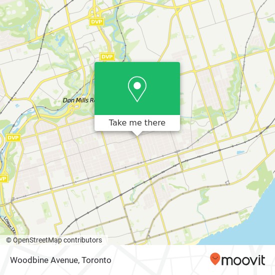 Woodbine Avenue map