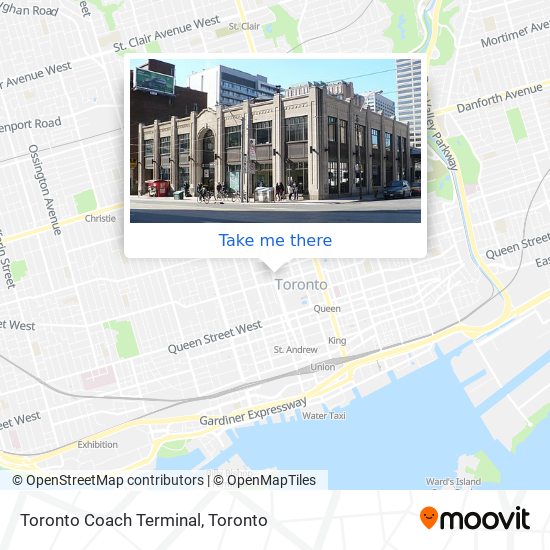 Toronto Coach Terminal map