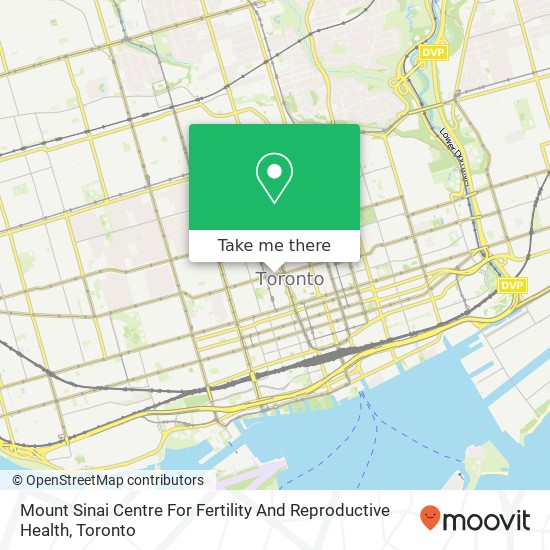 Mount Sinai Centre For Fertility And Reproductive Health map