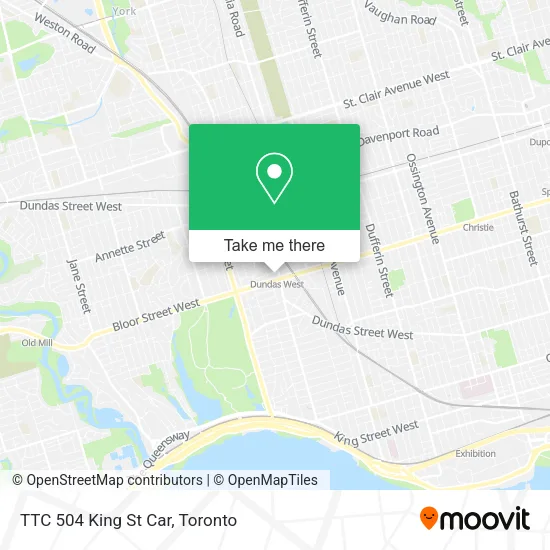 TTC 504 King St Car map