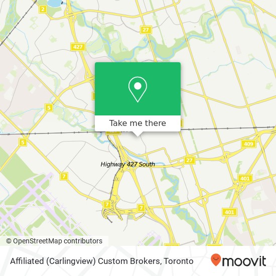 Affiliated (Carlingview) Custom Brokers map