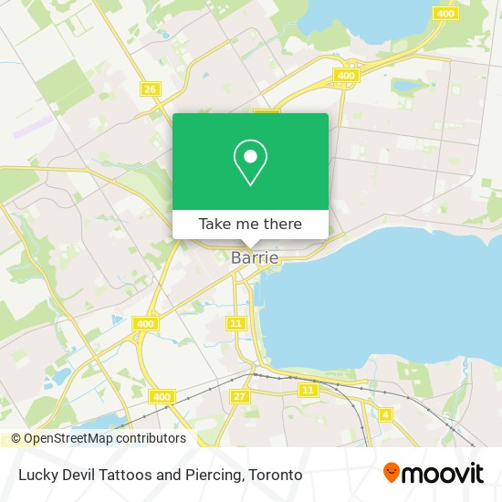Lucky Devil Tattoos and Piercing map