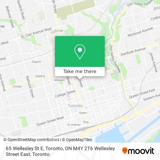 65 Wellesley St E, Toronto, ON M4Y 2T6 Wellesley Street East map