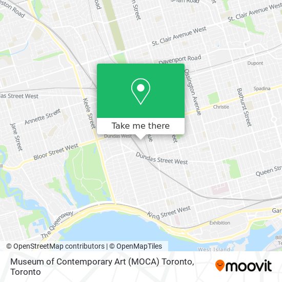 Museum of Contemporary Art (MOCA) Toronto map