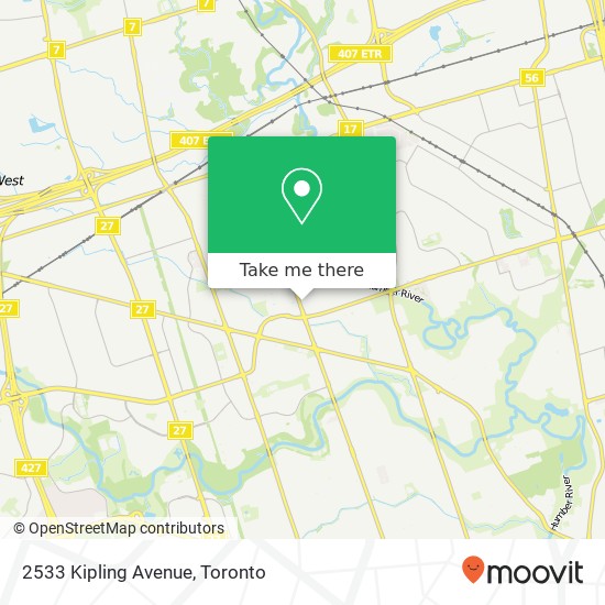 2533 Kipling Avenue map