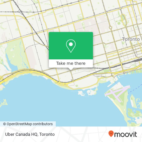 Uber Canada HQ map