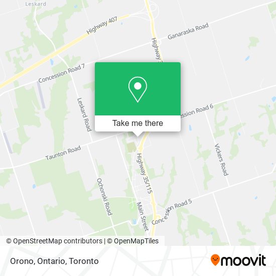 Orono, Ontario map