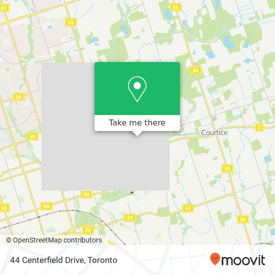 44 Centerfield Drive map