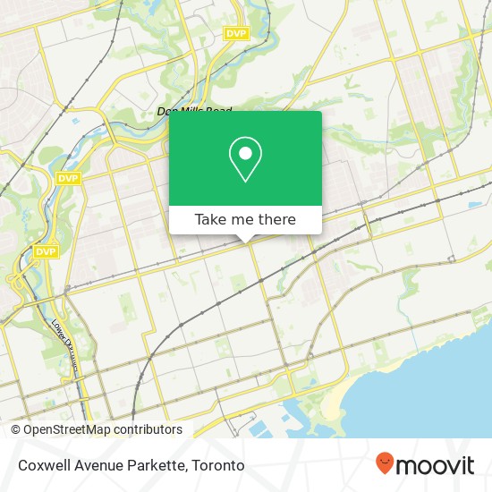 Coxwell Avenue Parkette plan