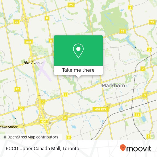 ECCO Upper Canada Mall plan