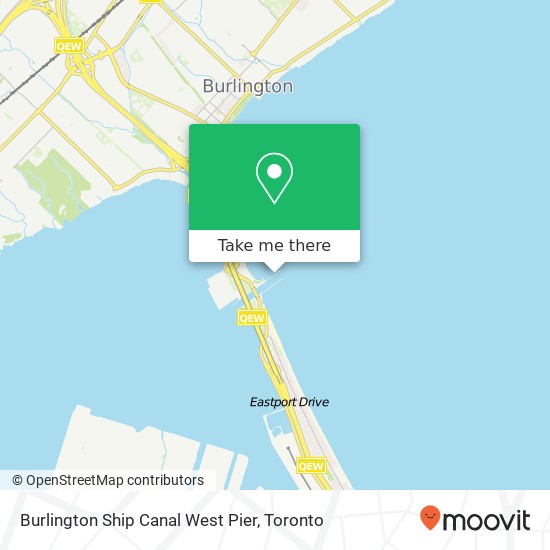 Burlington Ship Canal West Pier map