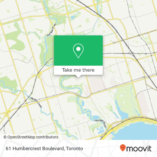 61 Humbercrest Boulevard map