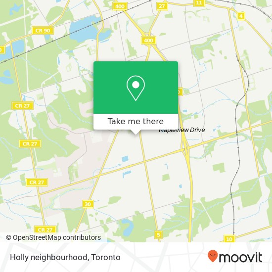 Holly neighbourhood map