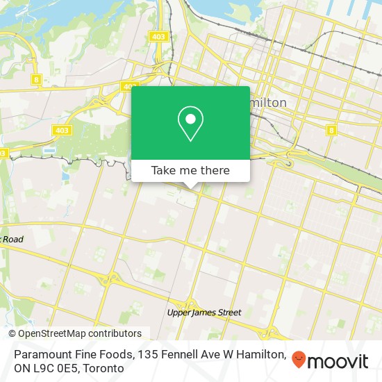 Paramount Fine Foods, 135 Fennell Ave W Hamilton, ON L9C 0E5 map