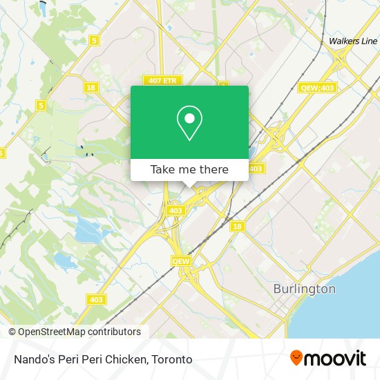 Nando's Peri Peri Chicken map