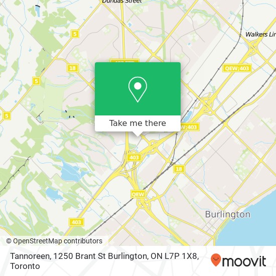Tannoreen, 1250 Brant St Burlington, ON L7P 1X8 map