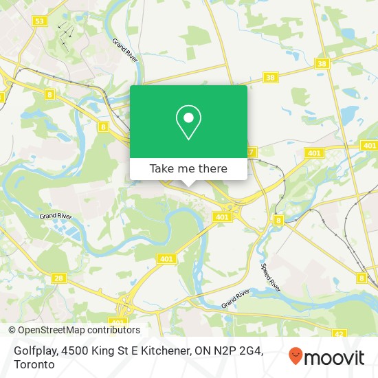 Golfplay, 4500 King St E Kitchener, ON N2P 2G4 map