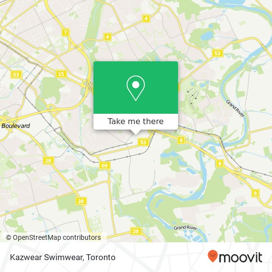 Kazwear Swimwear, Kitchener, ON N2C map