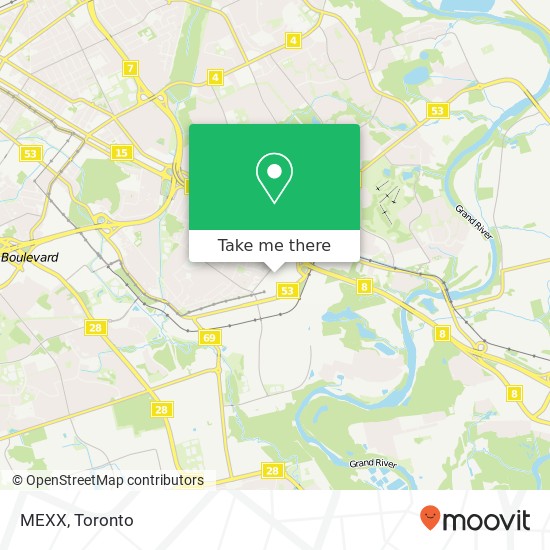 MEXX, Kitchener, ON N2C map
