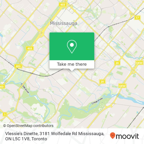 Vlessie's Dinette, 3181 Wolfedale Rd Mississauga, ON L5C 1V8 map