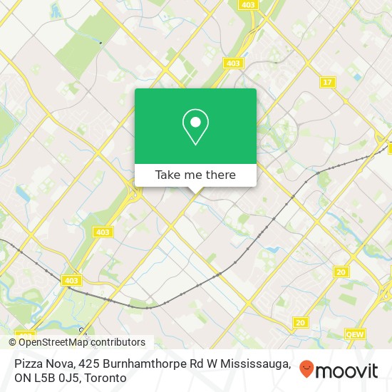 Pizza Nova, 425 Burnhamthorpe Rd W Mississauga, ON L5B 0J5 plan