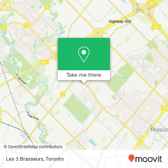 Les 3 Brasseurs, Mississauga, ON L5V map