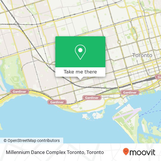 Millennium Dance Complex Toronto map