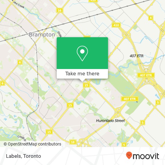 Labels, Brampton, ON L6Y map