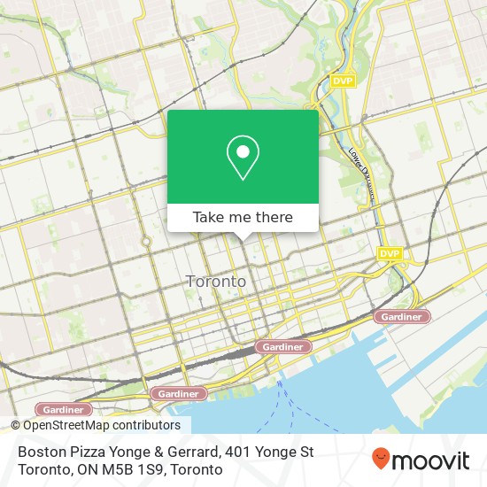 Boston Pizza Yonge & Gerrard, 401 Yonge St Toronto, ON M5B 1S9 plan
