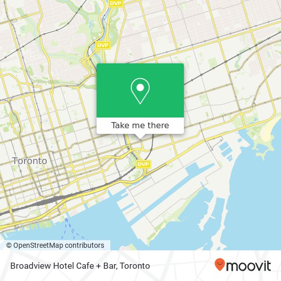 Broadview Hotel Cafe + Bar, 106 Broadview Ave Toronto, ON M4M 2G1 plan