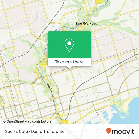 Sports Cafe - Danforth, 630 Danforth Ave Toronto, ON M4K 1R3 plan