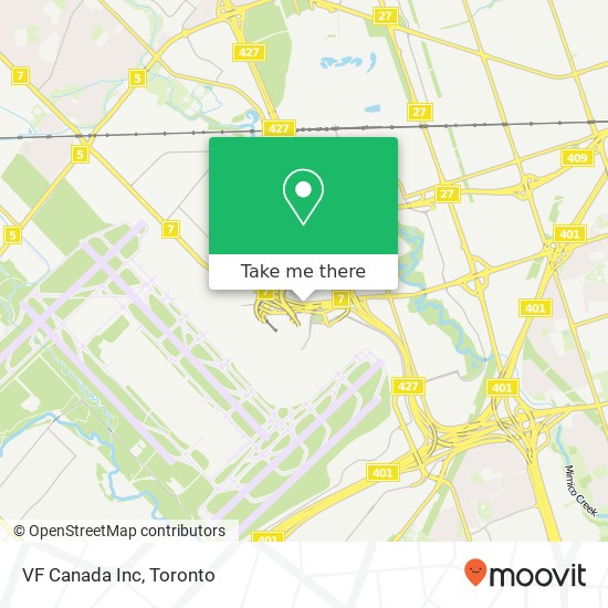 VF Canada Inc, 5955 Airport Rd Mississauga, ON L4V map