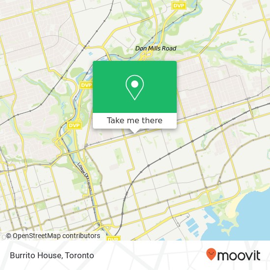 Burrito House, 818 Danforth Ave Toronto, ON M4J 1L6 plan