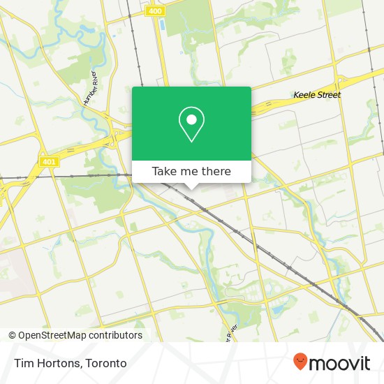 Tim Hortons, Queens Dr Toronto, ON M9N 2H4 plan