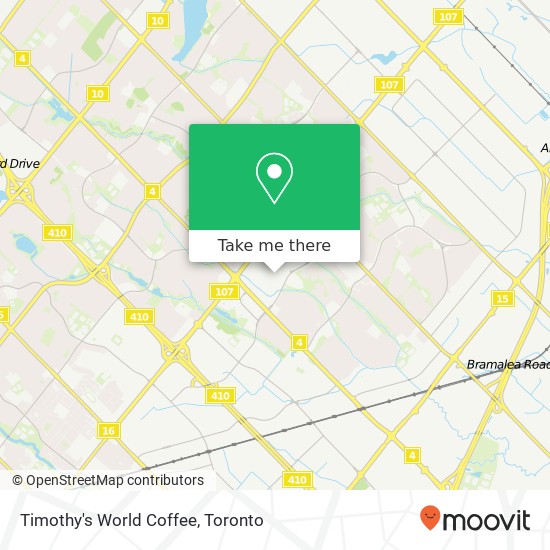 Timothy's World Coffee, Brampton, ON L6T plan