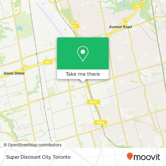 Super Discount City, Toronto, ON M6A map